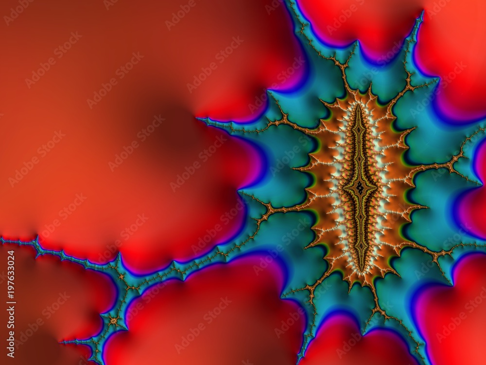 Poster fractal image pc rendering