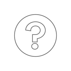 FAQ button. Question mark symbol. Vector icon.