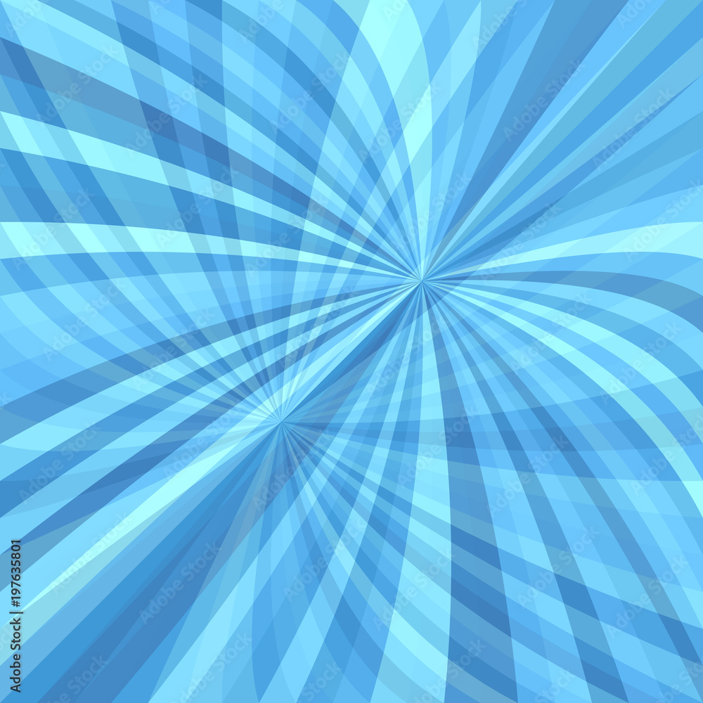 Aufkleber abstract curved ray burst background - vector graphic from curves in light blue tones with opacity e