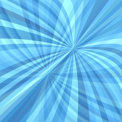 Abstract curved ray burst background - vector graphic from curves in light blue tones with opacity effect