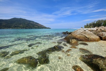 The clear sea on Koh Lipe, Satun Province.