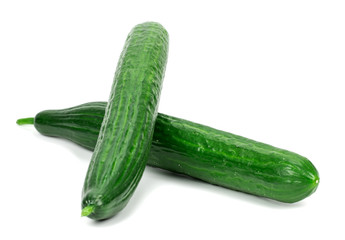 cucumbers on a white background