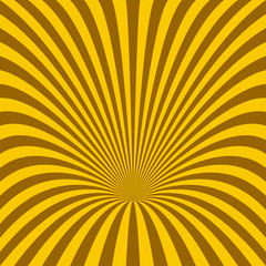 Curved ray burst background - vector graphic from rotated stripes