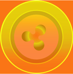 Ethereum classic golden icon vector on golden background