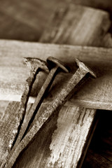 depiction of the holy nails and the holy cross