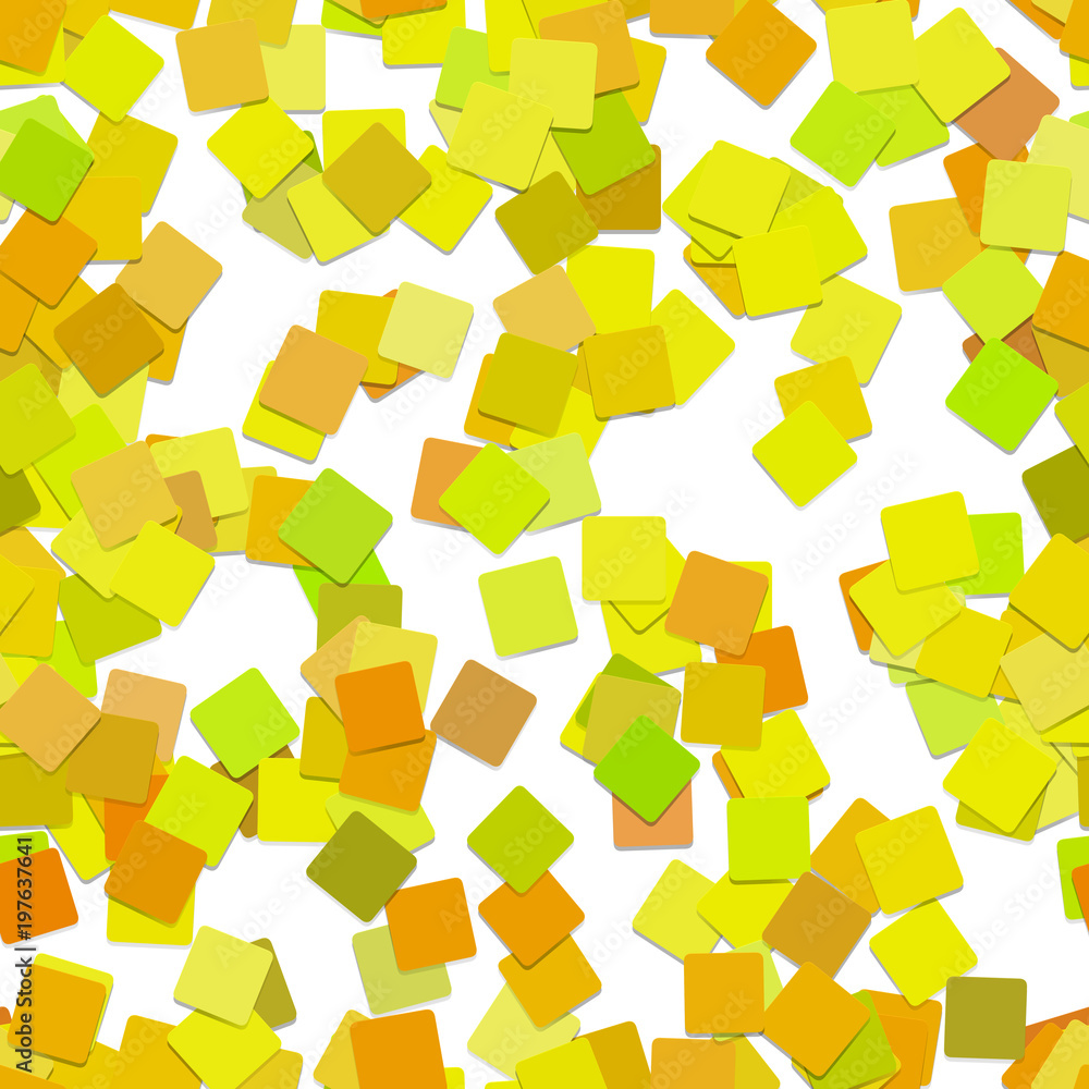 Poster seamless random square pattern background - vector illustration from rotated squares in yellow tones