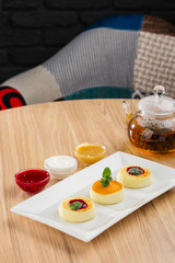 Cottage cheese pancakes - Restaurant menu