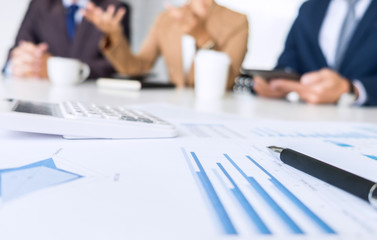 Confident business leader, business team meeting conference in office, The senior executive working and discussing new project investment plan with Secretary and strategy in business profit