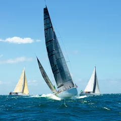 Crédence de cuisine en verre imprimé Naviguer Sailing yacht race. Yachting. Sailing