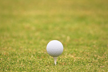 Golf ball on tee