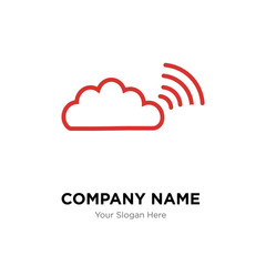 Cloud data sharing with wlan,wifi company logo design template, Business corporate vector icon