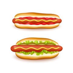 Hot dogs. Vector illustration Eps10
