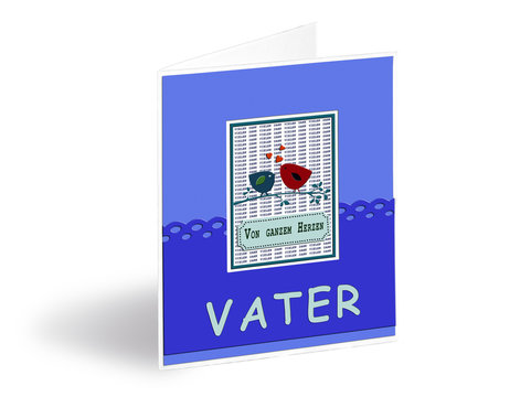 Greetings card for the father day in Deutsch text