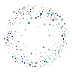 Glitter Vector Falling Stars Pattern. Carnival Festival Confetti Celebration Border. Christmas, New Year, Birthday, Music Firework. Modern Gift Voucher Glitter Vector Falling Stars Pattern.