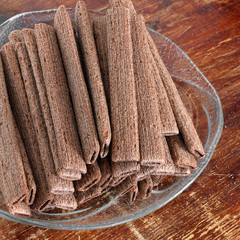 Cookie. Sweets on a plate. Background of food