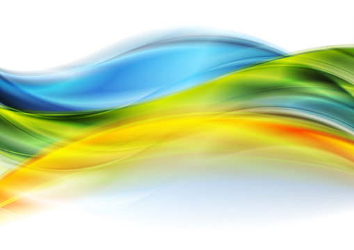 Colorful smooth blurred waves abstract background © saicle