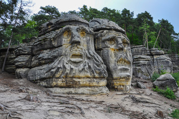 Kokorinsko (Kokořínsko – Máchův kraj) Rocks formations Devils Head Czech Republic