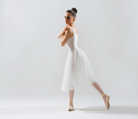 Fototapeta na wymiar Ballerina (on grey version)