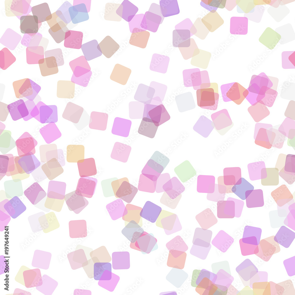 Poster seamless geometric square pattern background - vector illustration from random rotated squares with 