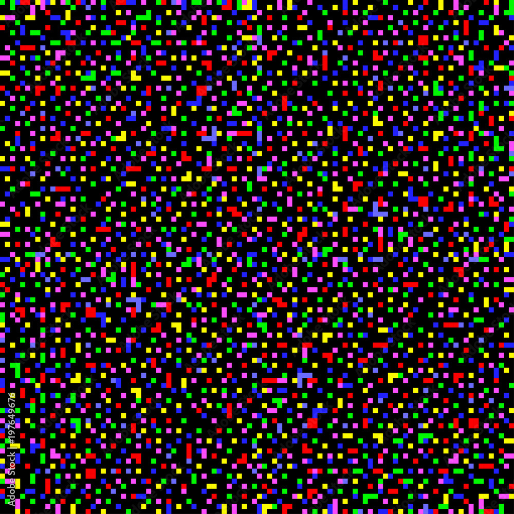 Poster Pixel glitch background. Screen signal error. Vector.
