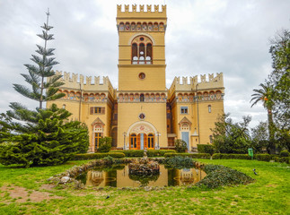Fototapeta na wymiar ARENZANO, ITALY, MARCH, 16, 2018 - Castle Villa Negrotto Cambiaso, Arenzano, Genoa, Italy / Arenzano City hall/ Arenzano, Genoa, Italy, Europe