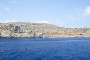 Fototapeta na wymiar Splendida costa dell'isola di Creta, meraviglia della Grecia