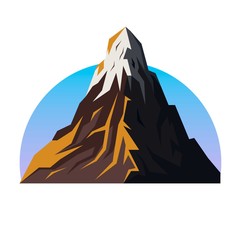 Mountain range vector emblem