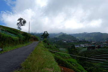 village road on the slopes
