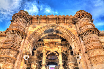 Jama Mosque, the most splendid mosque of Ahmedabad - Gujarat, India
