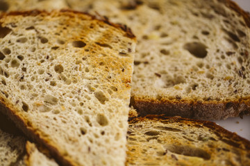 Bread detail. Macro photography.