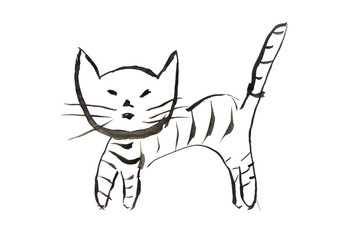 Children's drawing of a cat