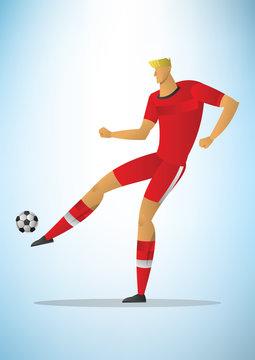 Illustration of football player 19