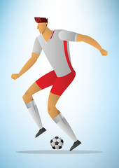 Fototapeta na wymiar Illustration of football player 29