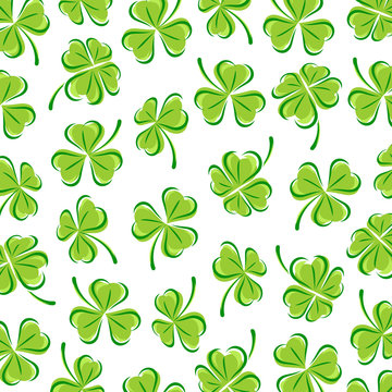 Leaf clover background. Vector