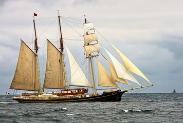 Sailing ship. Yachting. Sailing