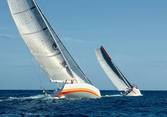 Crédence de cuisine en verre imprimé Naviguer Sailing yacht race. Yachting. Sailing