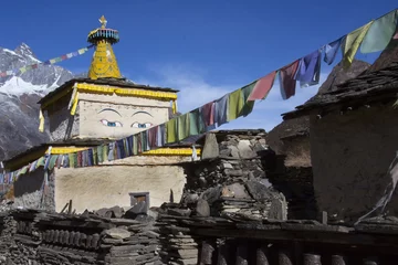 Photo sur Plexiglas Manaslu Gompa sur le chemin du Manaslu la montagne des esprits