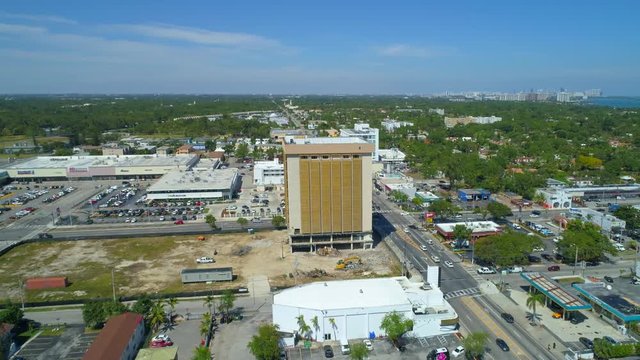 Triton Center immigration building demolition development city Miami 4k drone footage