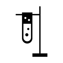 laboratory tube test with Burner base vector illustration design