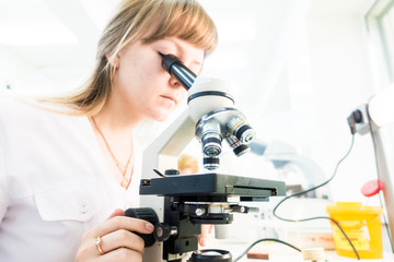 Fototapeta premium The technician in a medical laboratory