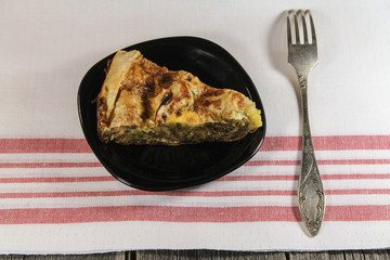 Piece of cake on a saucer