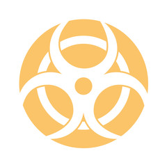 atomic caution signal icon vector illustration design