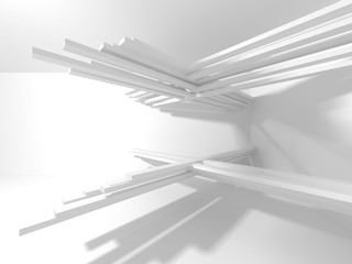 Abstract Modern White Architecture Background