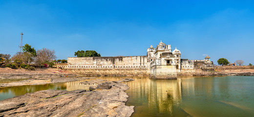 Fototapeta na wymiar Maharani Shri Padmini Mahal, a palace at Chittorgarh Fort. UNESCO world heritage in Rajastan, India