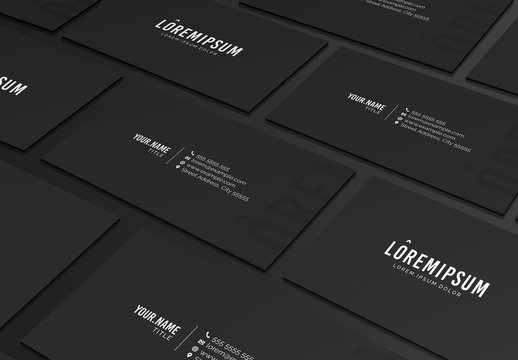 Grayscale Business Card Layout