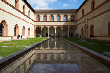 Fototapeta na wymiar Milan - Italy - Castello Sforzesco