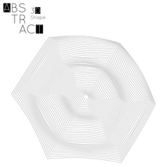 Abstract 3D wireframe geometric shape isolated on white background Circle wave on grid