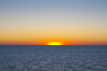 sunset on the sea