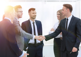 Fototapeta premium handshake Manager and the client in the office