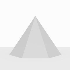 Fototapeta premium Blank White Pyramid Mockup